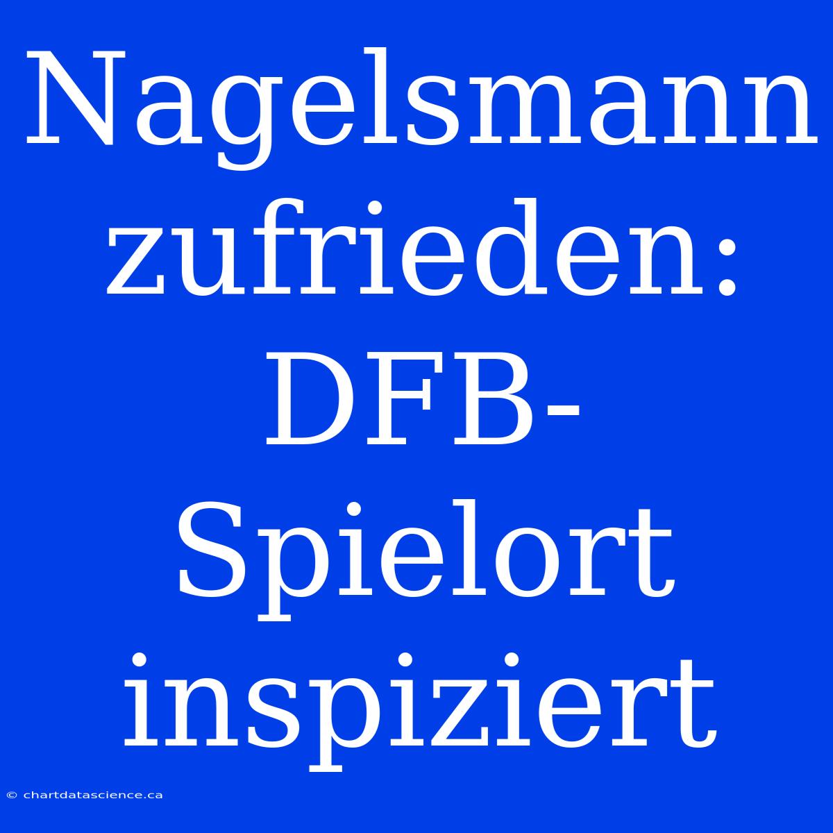 Nagelsmann Zufrieden: DFB-Spielort Inspiziert