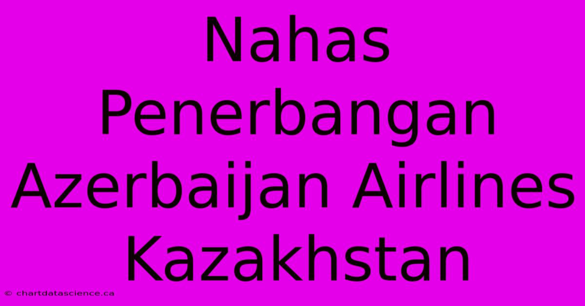 Nahas Penerbangan Azerbaijan Airlines Kazakhstan