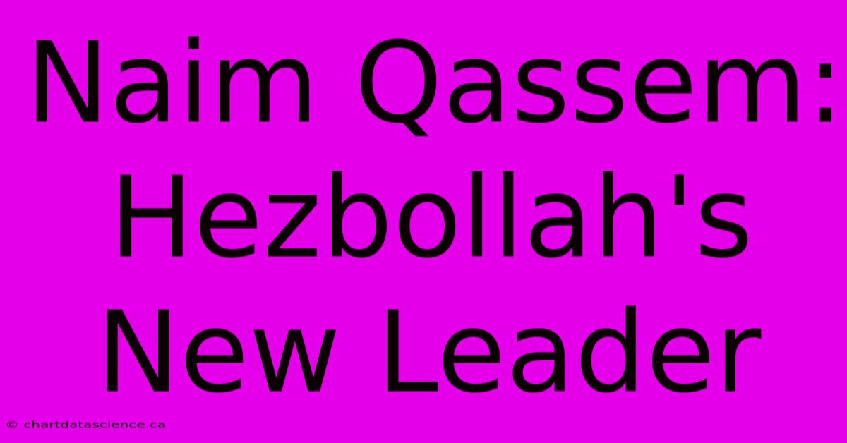 Naim Qassem: Hezbollah's New Leader