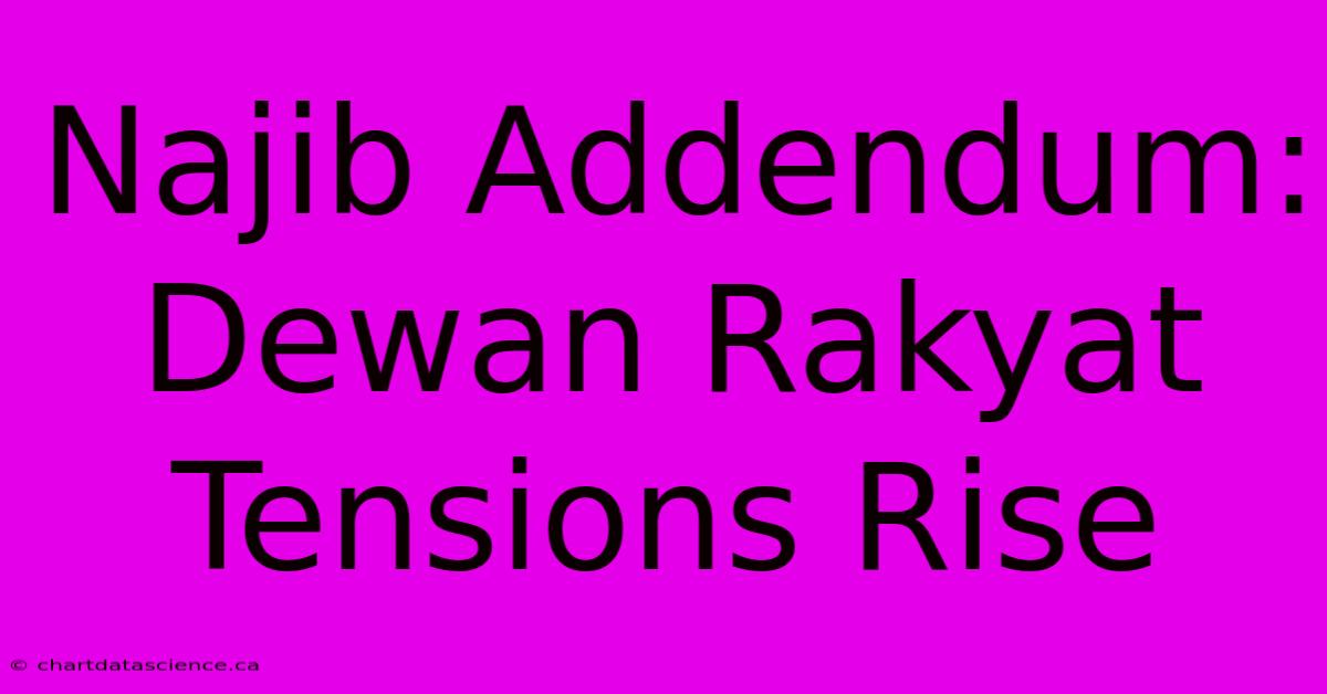 Najib Addendum: Dewan Rakyat Tensions Rise