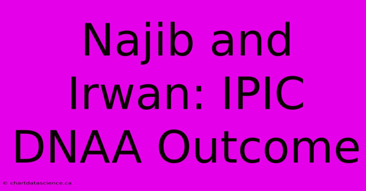 Najib And Irwan: IPIC DNAA Outcome