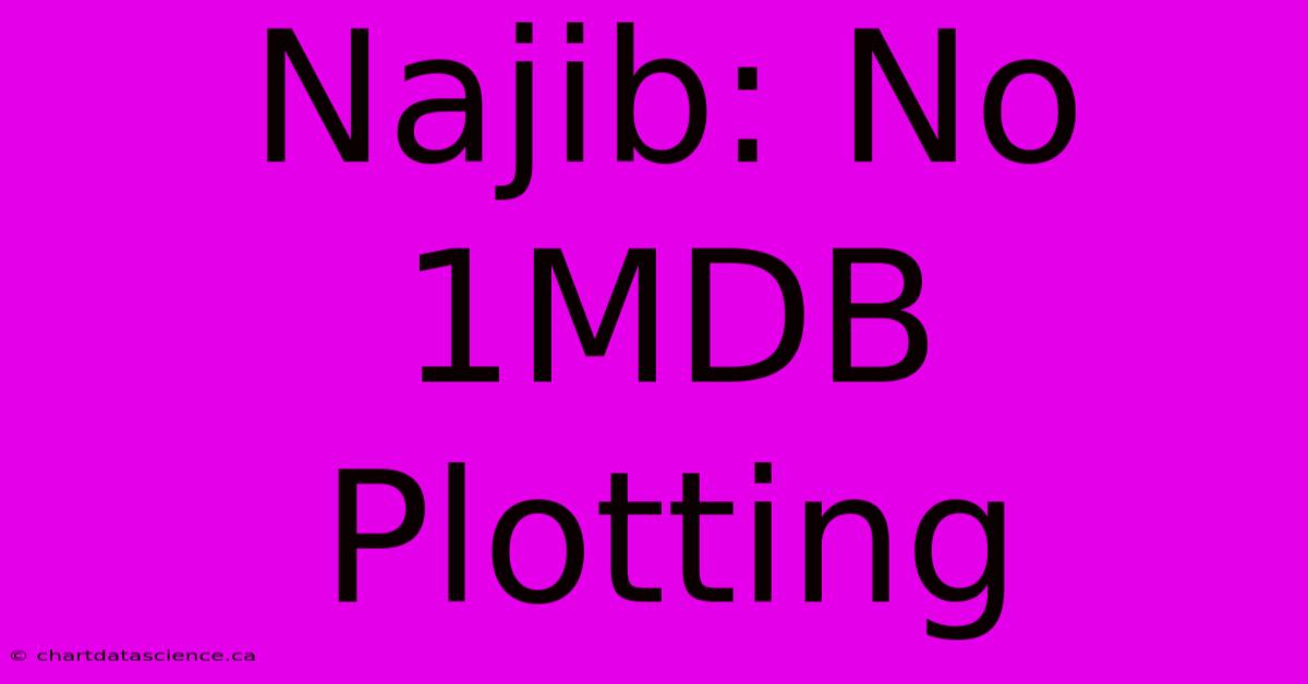 Najib: No 1MDB Plotting