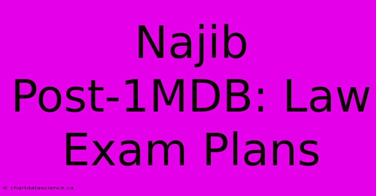 Najib Post-1MDB: Law Exam Plans