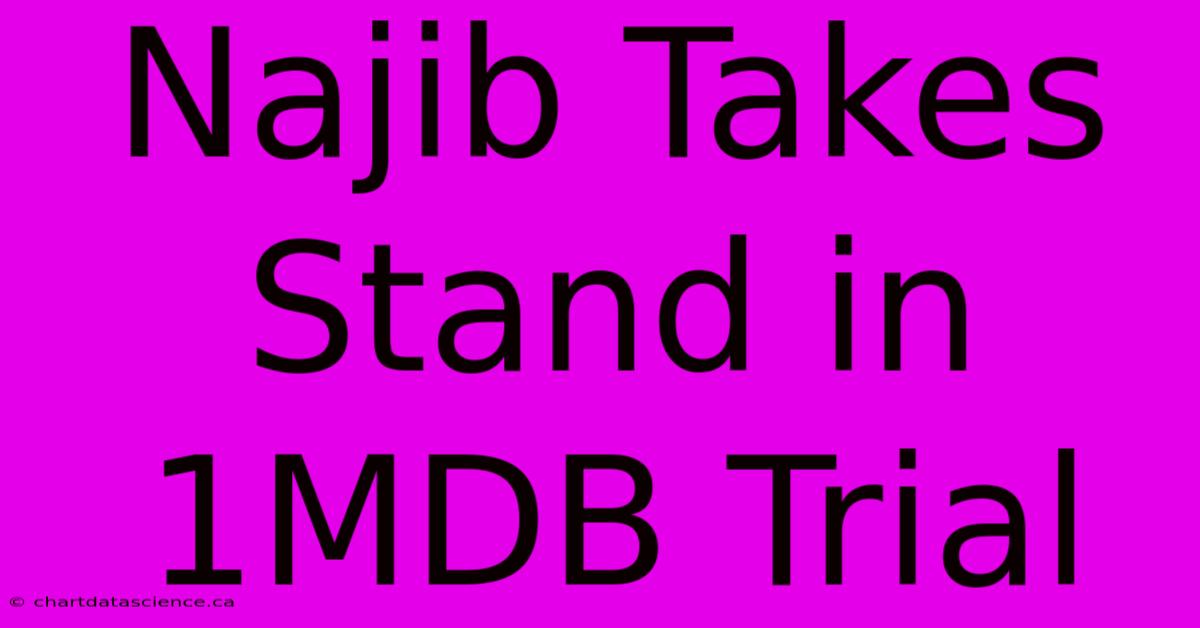 Najib Takes Stand In 1MDB Trial