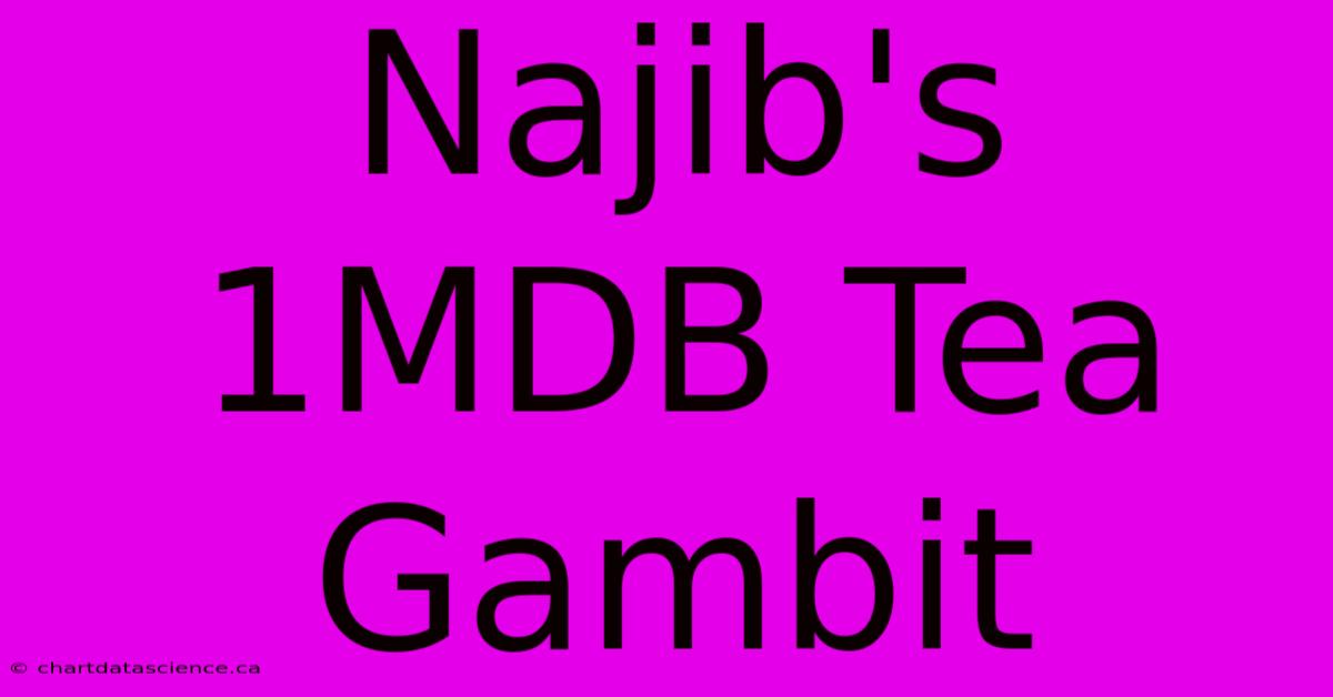 Najib's 1MDB Tea Gambit