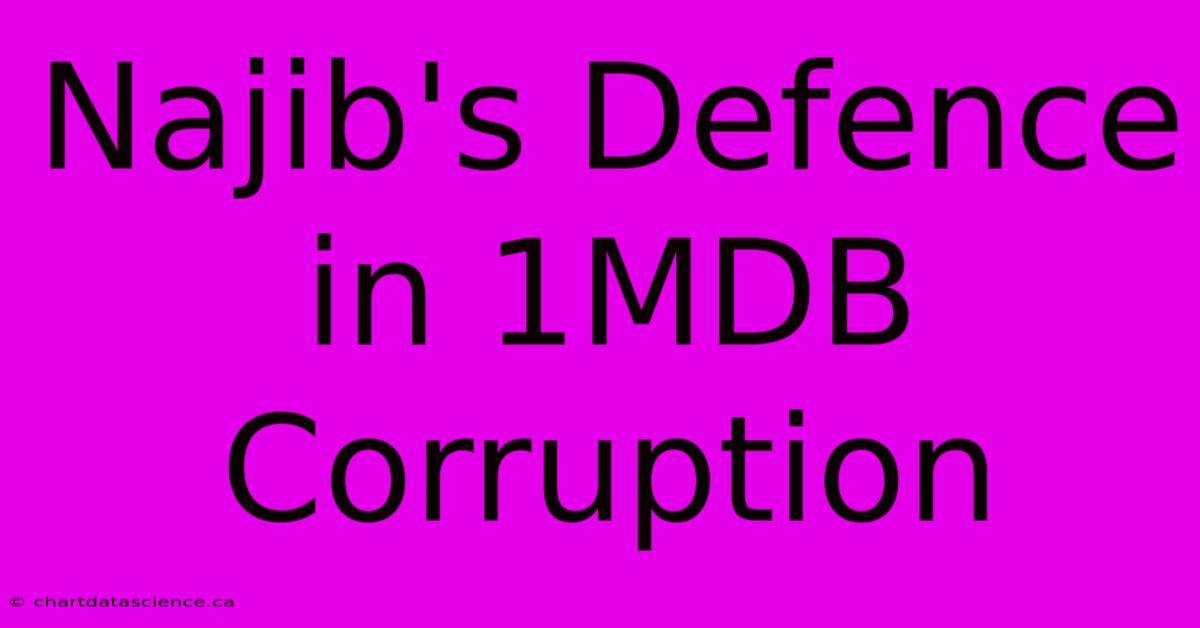 Najib's Defence In 1MDB Corruption