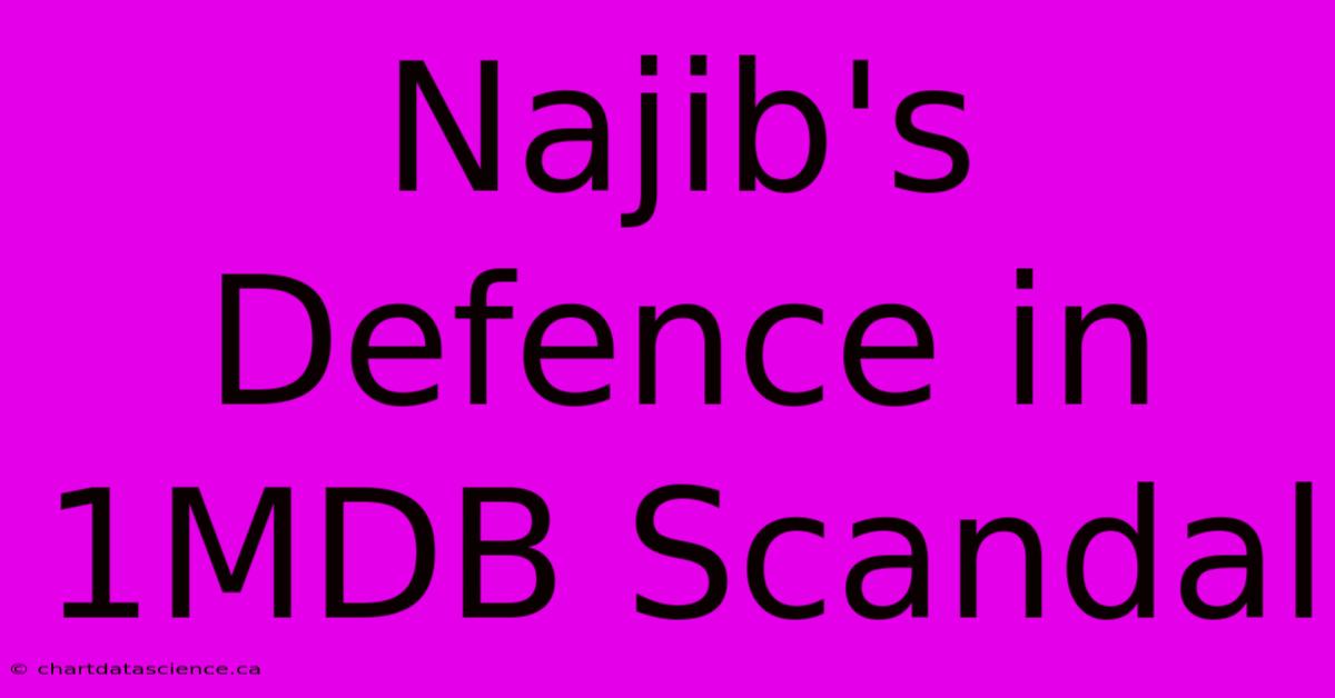 Najib's Defence In 1MDB Scandal