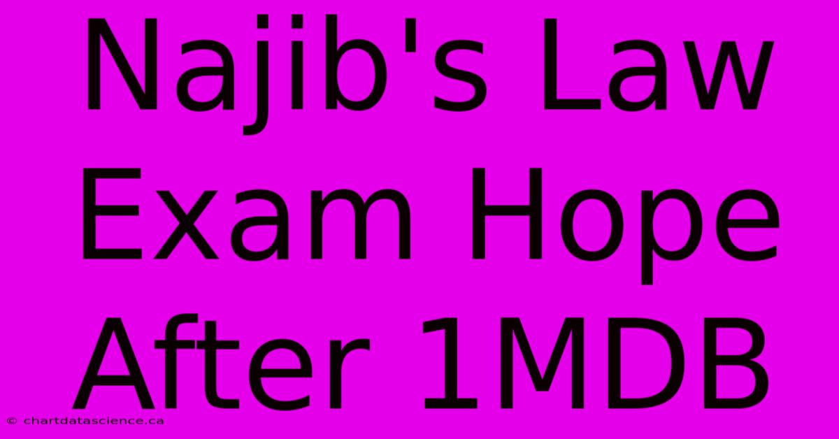 Najib's Law Exam Hope After 1MDB