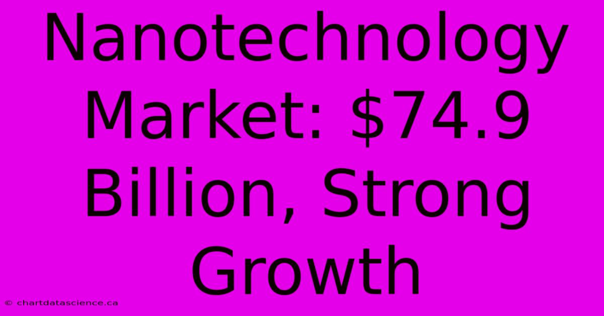 Nanotechnology Market: $74.9 Billion, Strong Growth