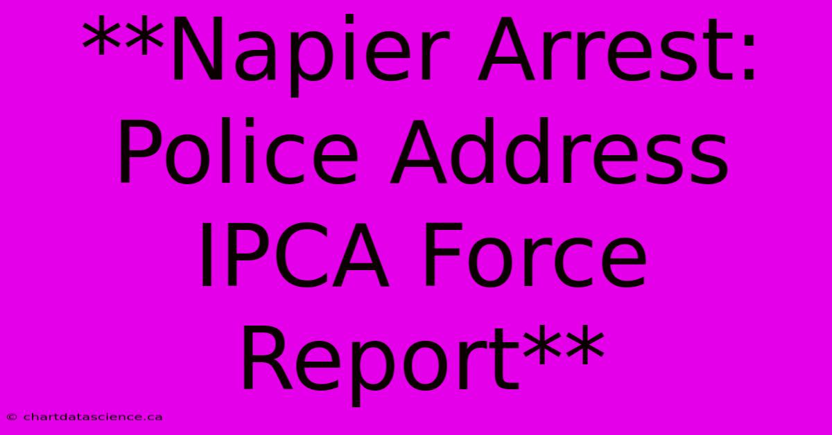 **Napier Arrest: Police Address IPCA Force Report**