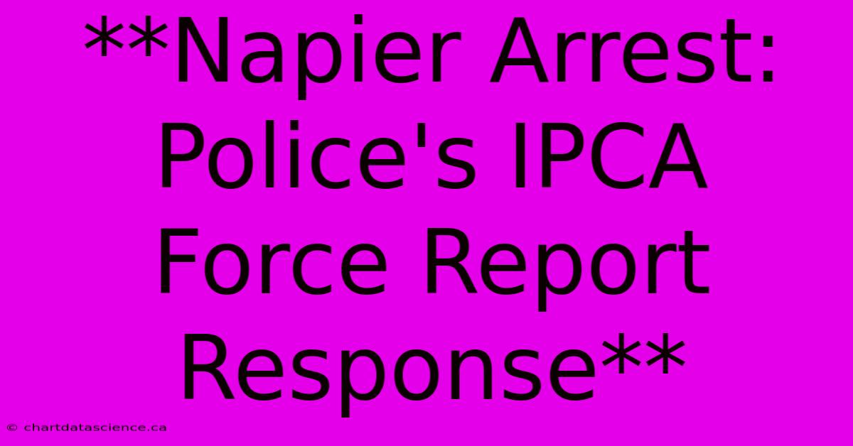 **Napier Arrest: Police's IPCA Force Report Response**