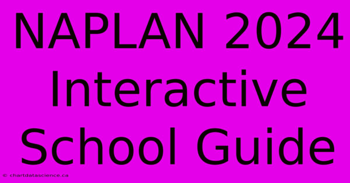 NAPLAN 2024 Interactive School Guide