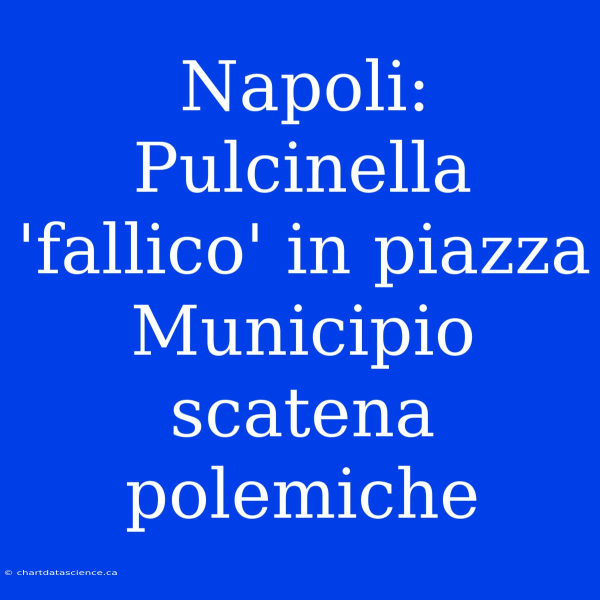 Napoli: Pulcinella 'fallico' In Piazza Municipio Scatena Polemiche