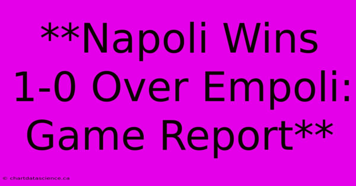 **Napoli Wins 1-0 Over Empoli: Game Report**