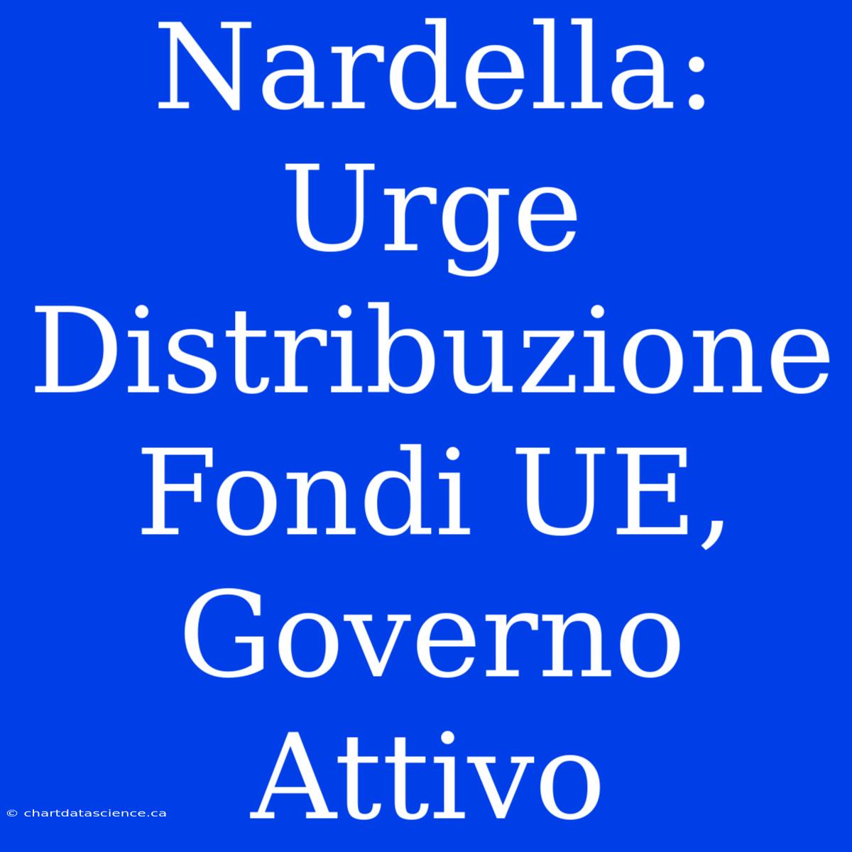 Nardella: Urge Distribuzione Fondi UE, Governo Attivo