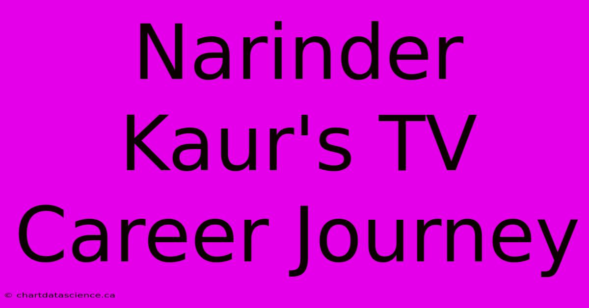 Narinder Kaur's TV Career Journey