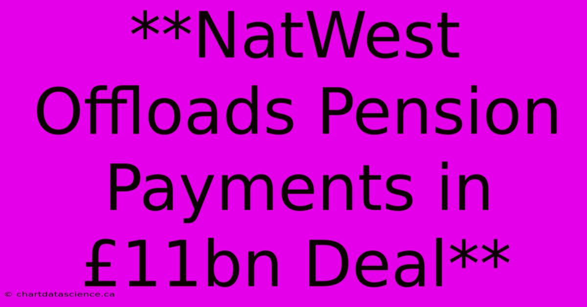 **NatWest Offloads Pension Payments In £11bn Deal**