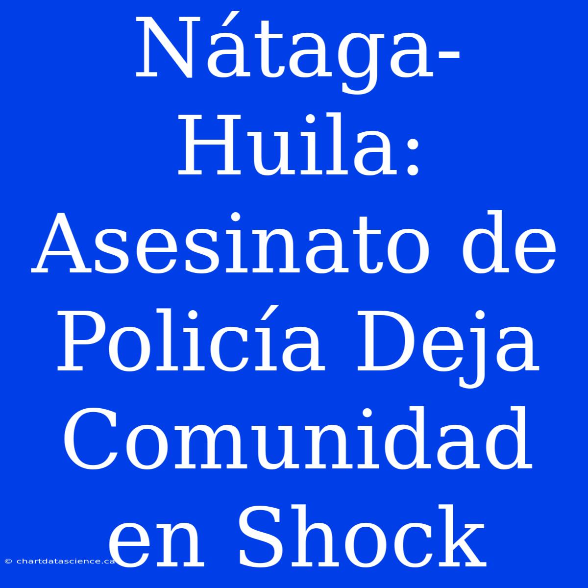 Nátaga-Huila: Asesinato De Policía Deja Comunidad En Shock