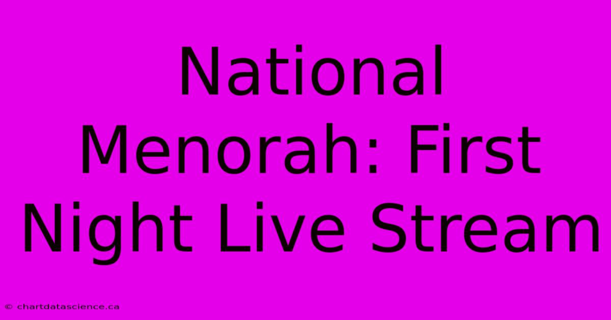 National Menorah First Night Live Stream