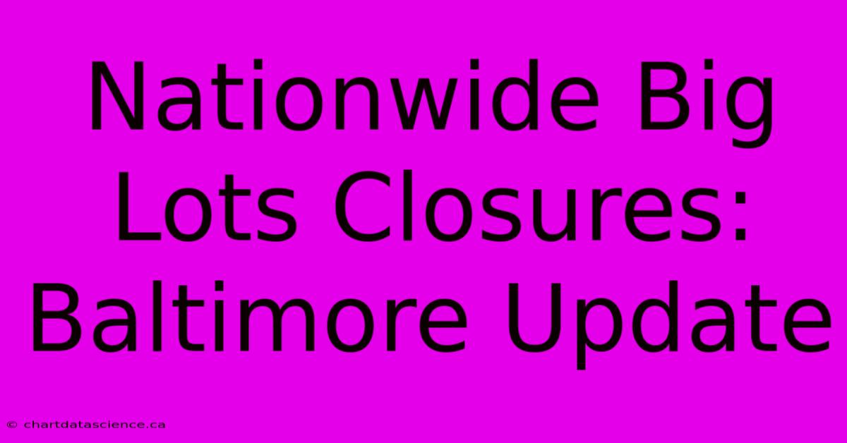 Nationwide Big Lots Closures: Baltimore Update