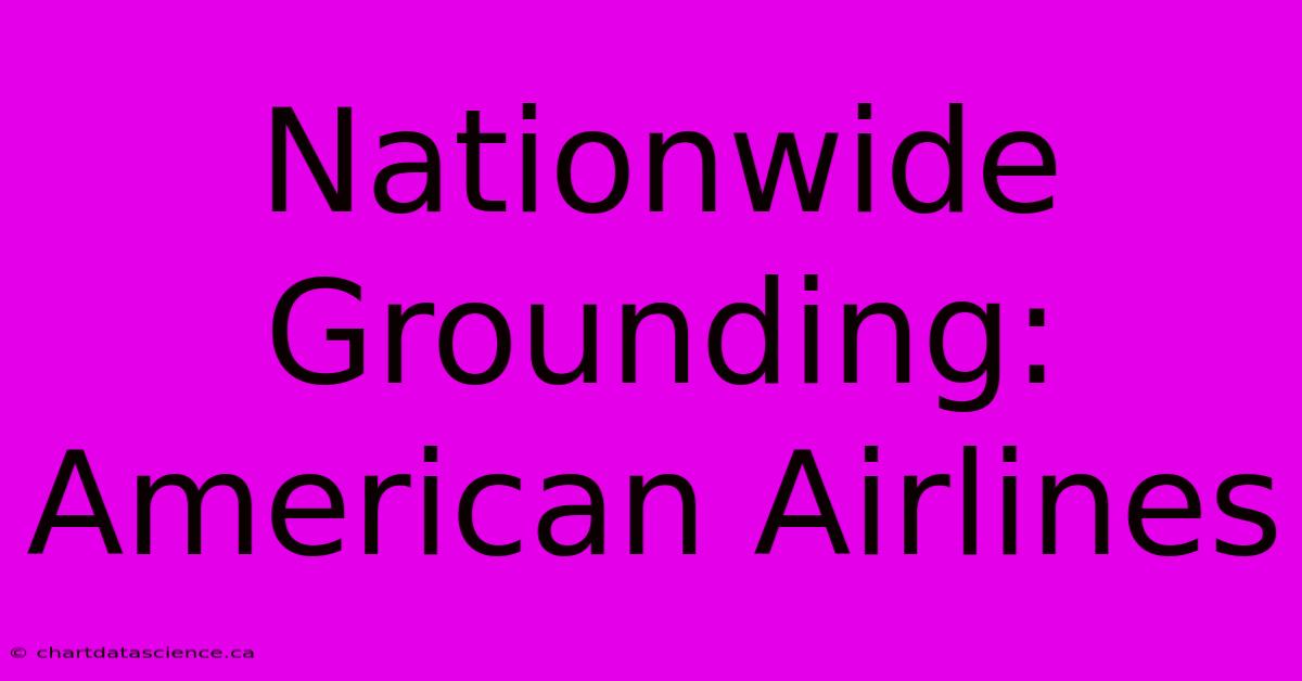 Nationwide Grounding: American Airlines