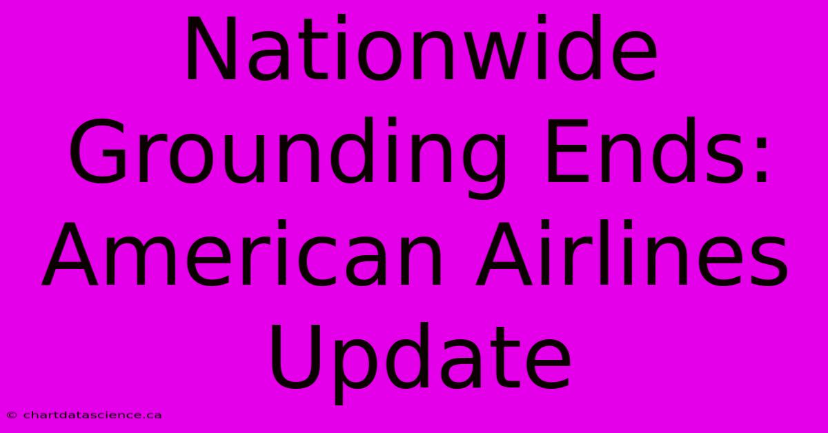 Nationwide Grounding Ends: American Airlines Update