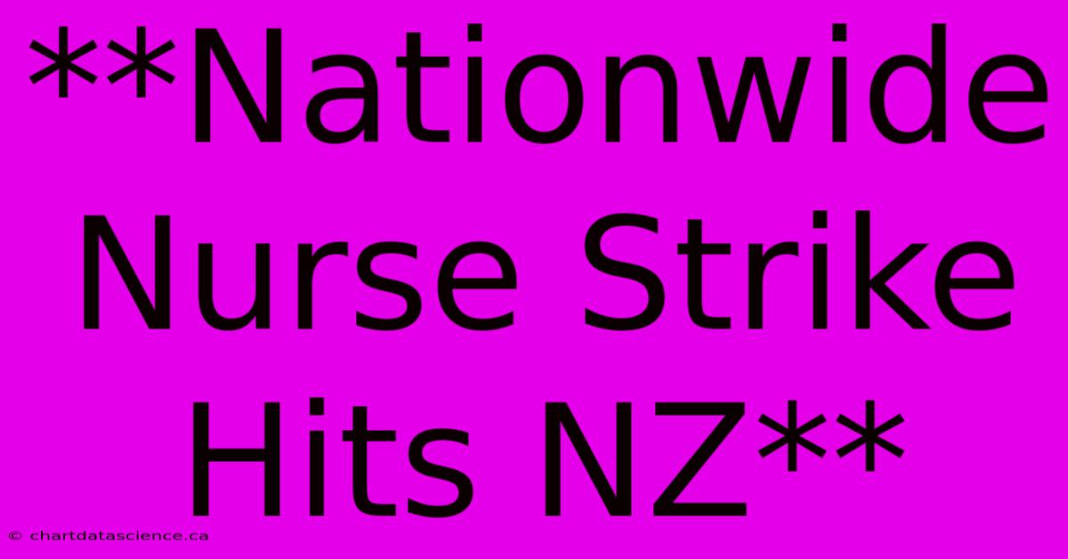 **Nationwide Nurse Strike Hits NZ**