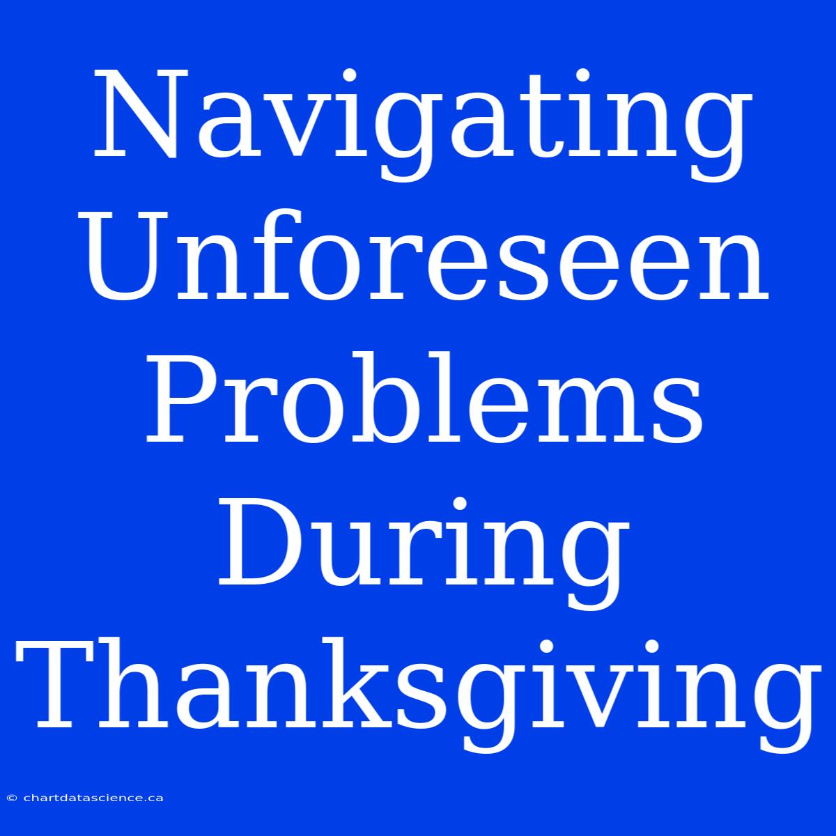 Navigating Unforeseen Problems During Thanksgiving