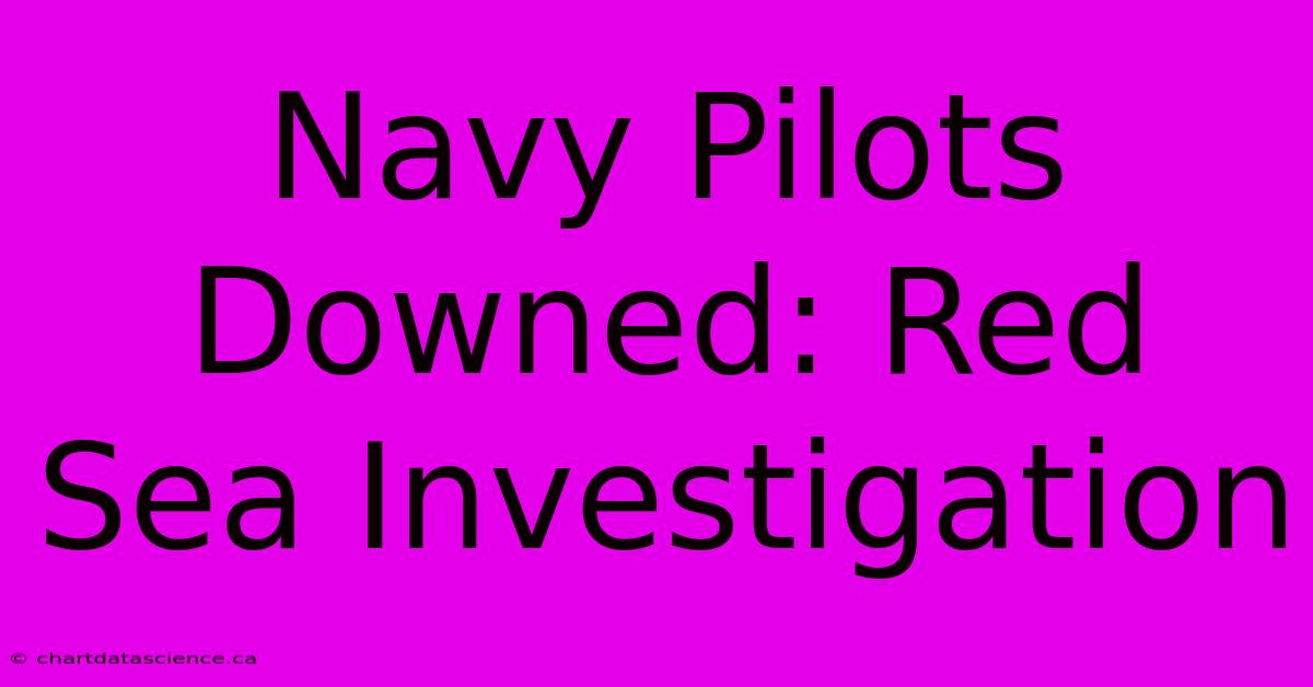 Navy Pilots Downed: Red Sea Investigation