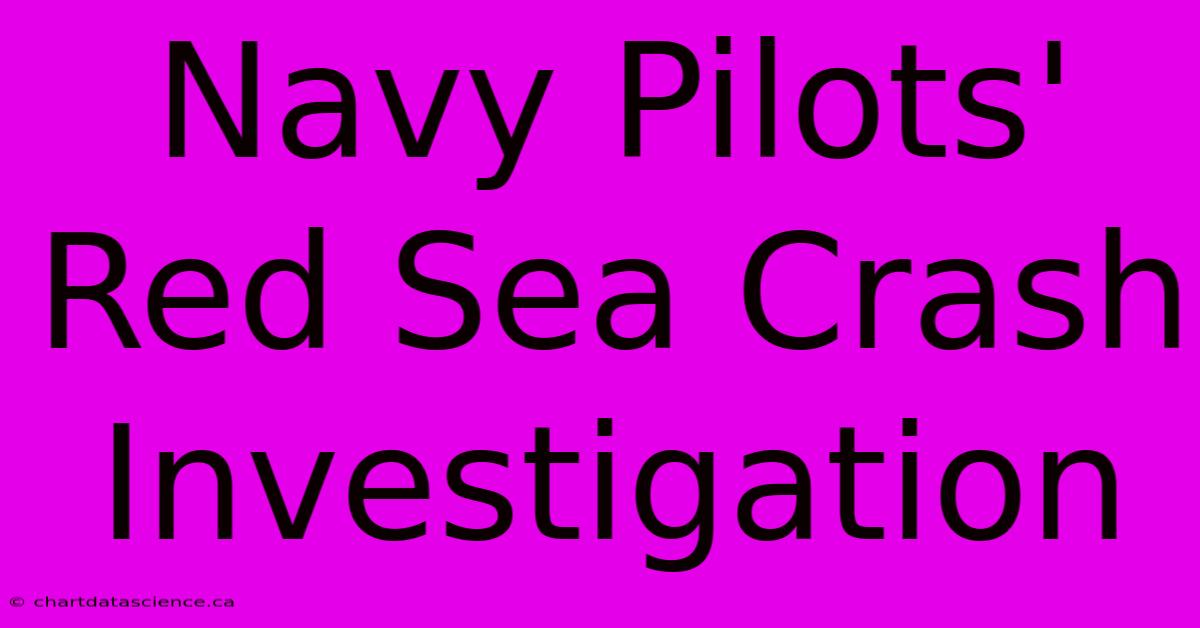 Navy Pilots' Red Sea Crash Investigation