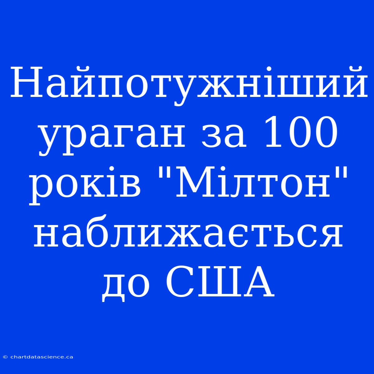 Найпотужніший Ураган За 100 Років 