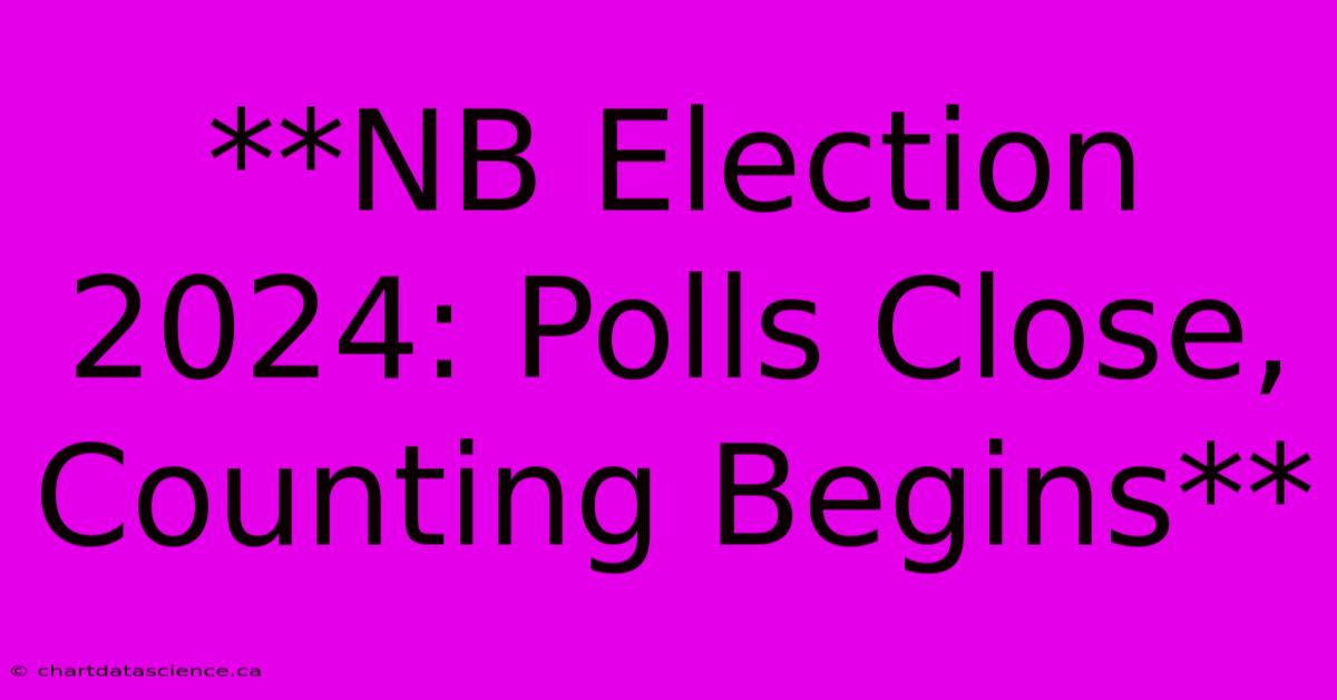 **NB Election 2024: Polls Close, Counting Begins**