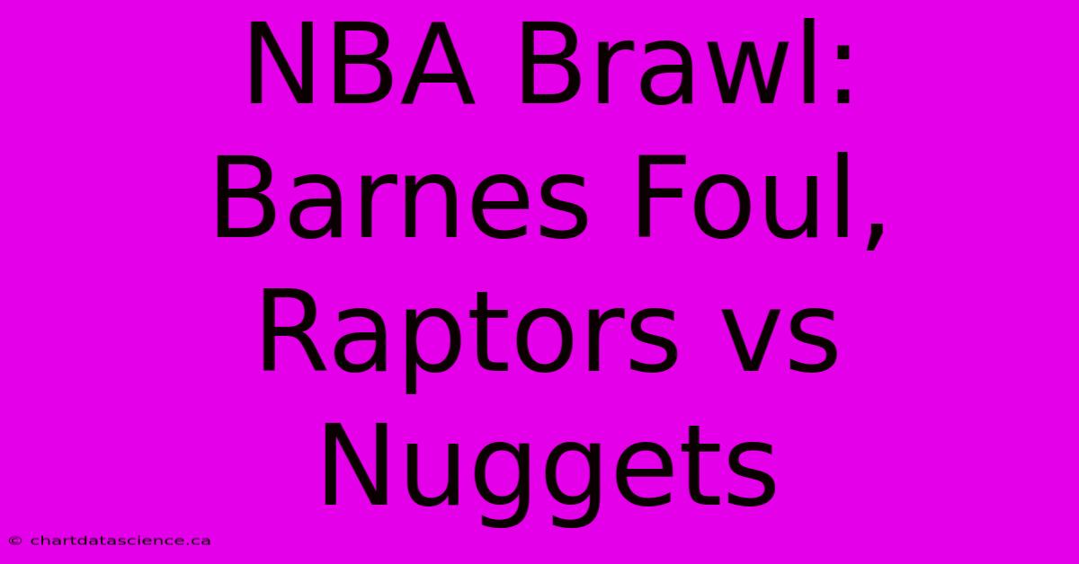 NBA Brawl: Barnes Foul, Raptors Vs Nuggets 