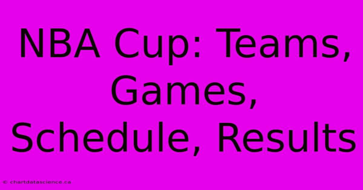 NBA Cup: Teams, Games, Schedule, Results