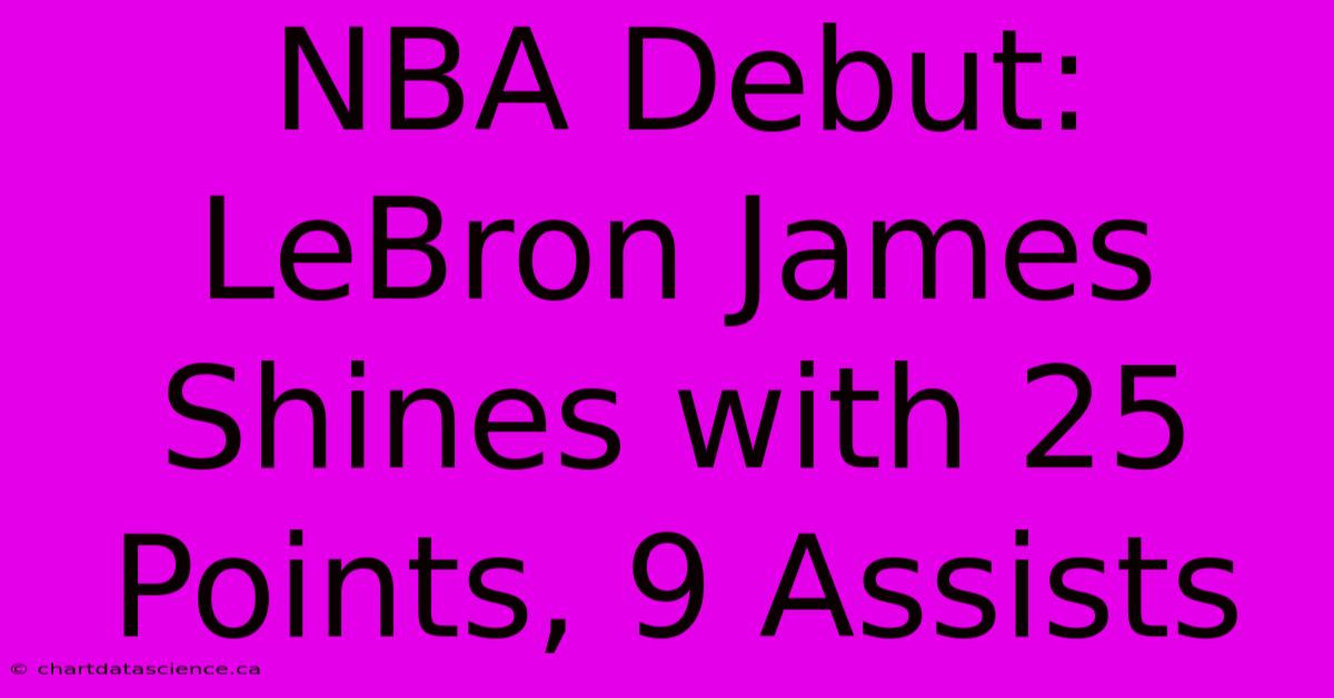 NBA Debut: LeBron James Shines With 25 Points, 9 Assists