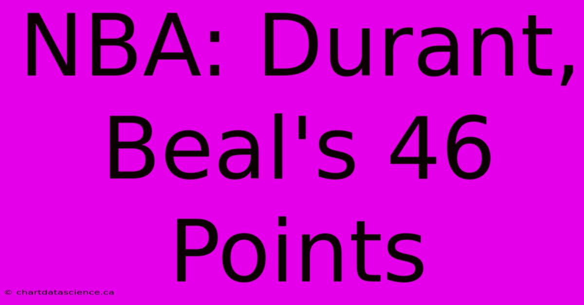 NBA: Durant, Beal's 46 Points