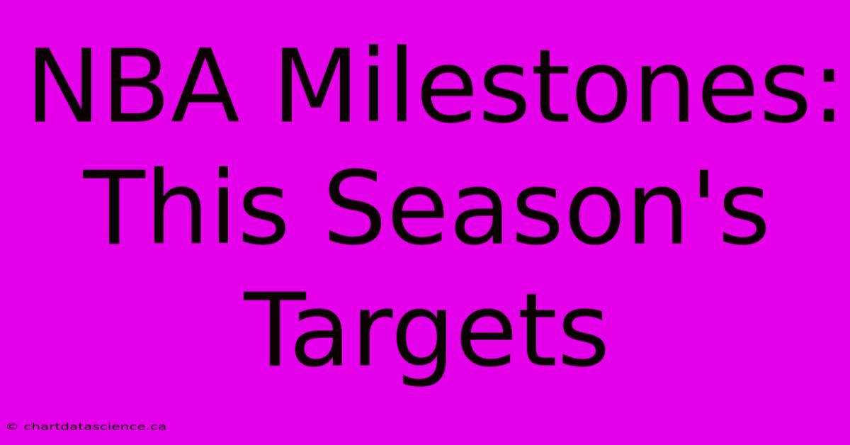 NBA Milestones: This Season's Targets