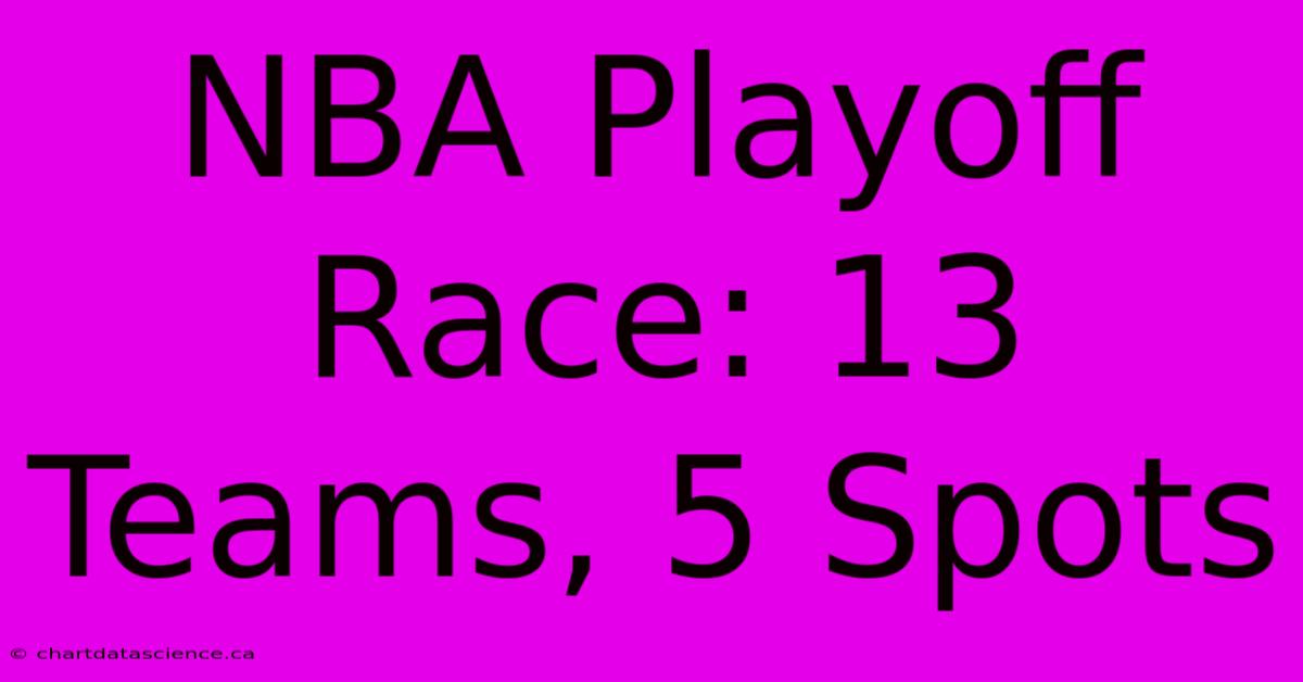 NBA Playoff Race: 13 Teams, 5 Spots