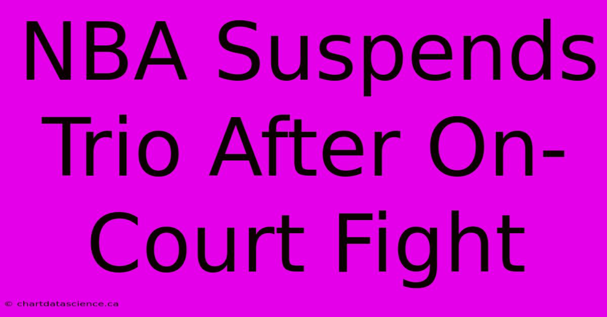 NBA Suspends Trio After On-Court Fight