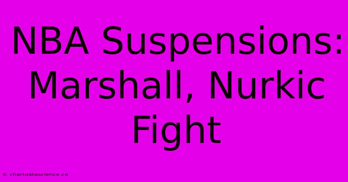 NBA Suspensions: Marshall, Nurkic Fight