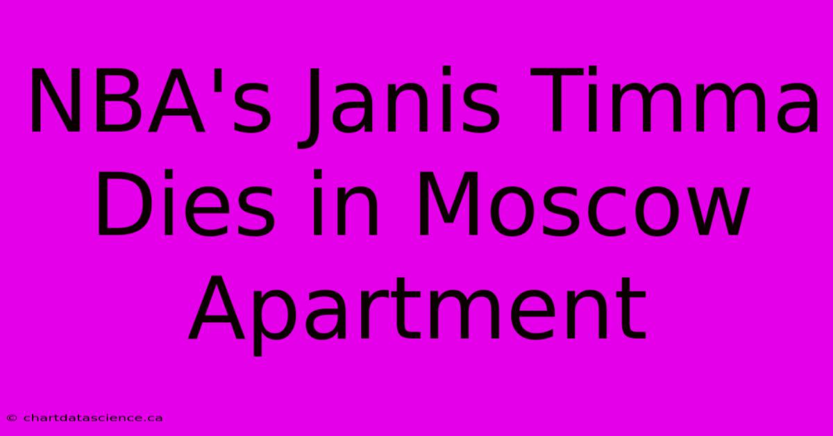 NBA's Janis Timma Dies In Moscow Apartment