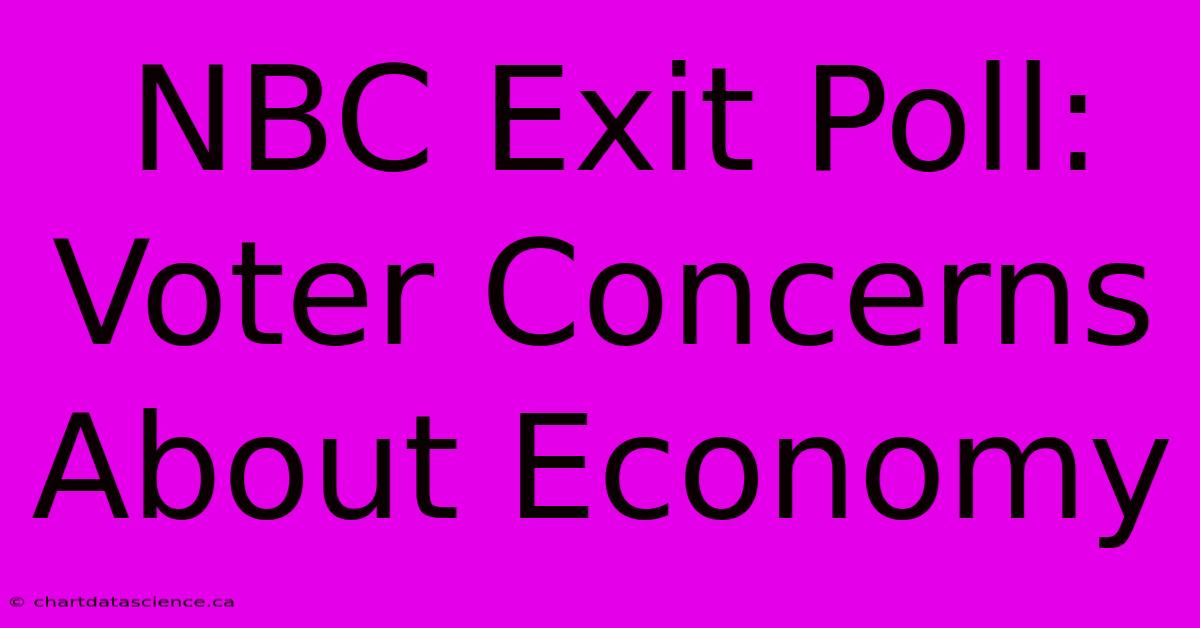 NBC Exit Poll: Voter Concerns About Economy