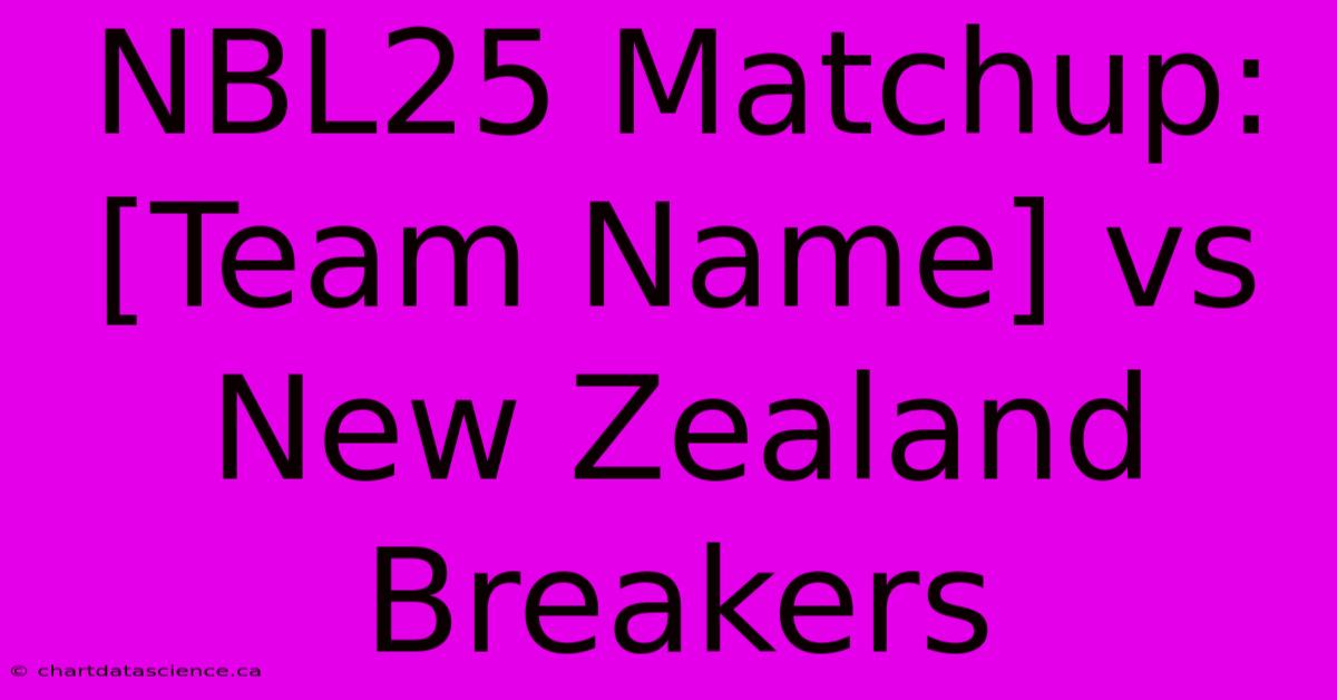 NBL25 Matchup:  [Team Name] Vs New Zealand Breakers 