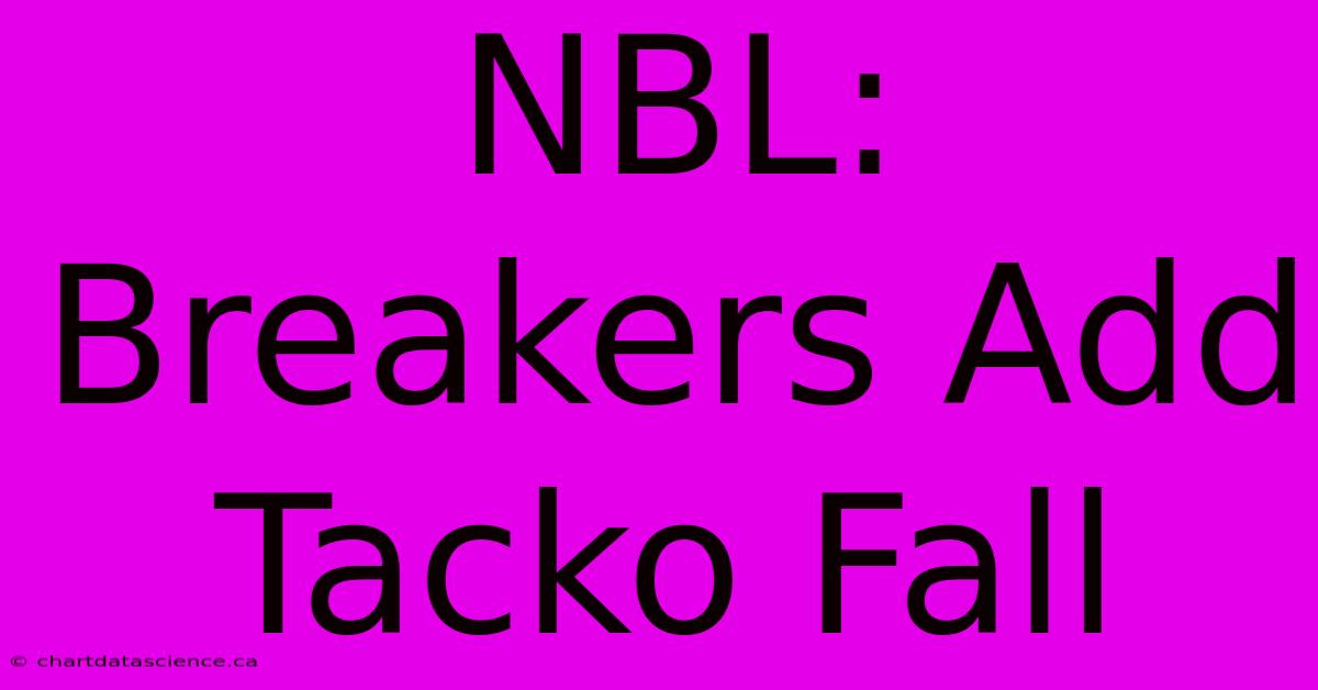 NBL: Breakers Add Tacko Fall