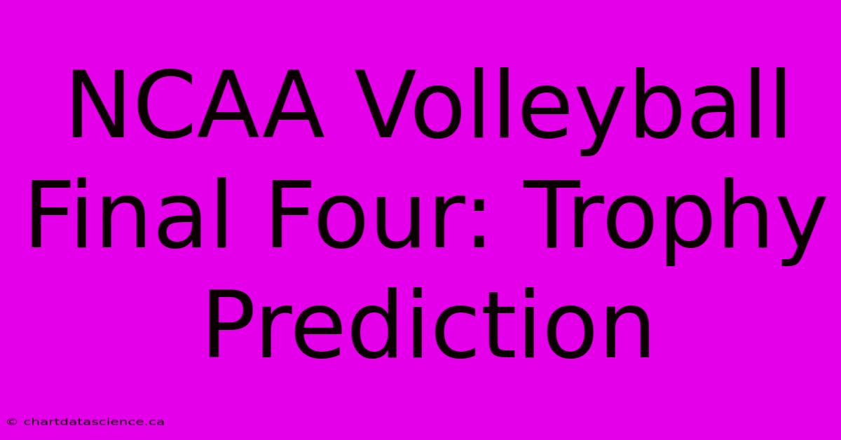 NCAA Volleyball Final Four: Trophy Prediction