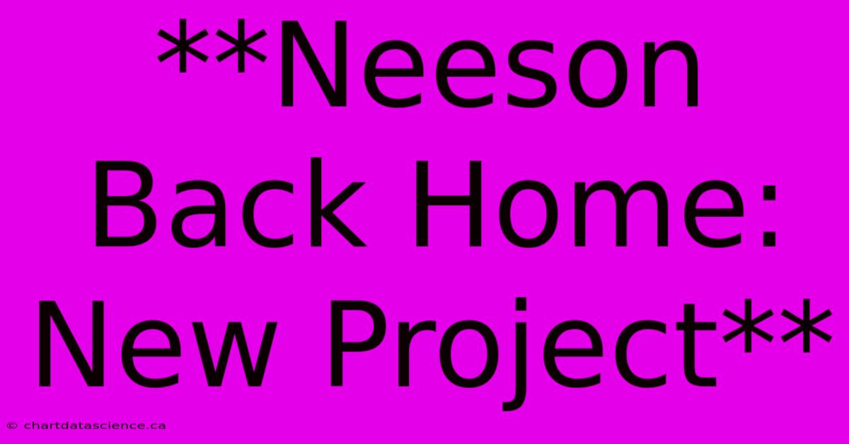 **Neeson Back Home: New Project**