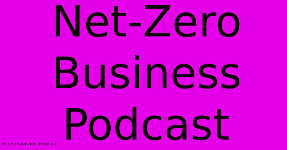 Net-Zero Business Podcast