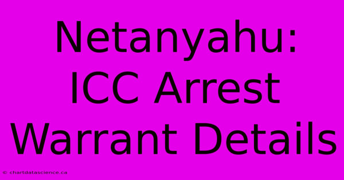 Netanyahu: ICC Arrest Warrant Details