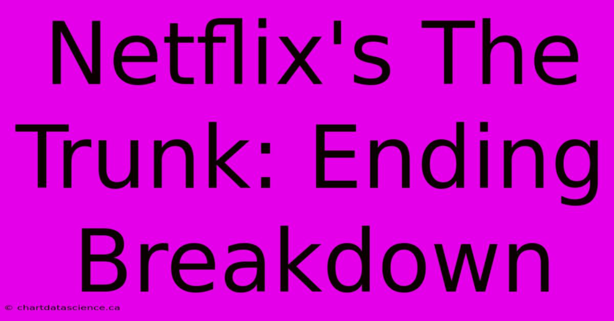 Netflix's The Trunk: Ending Breakdown