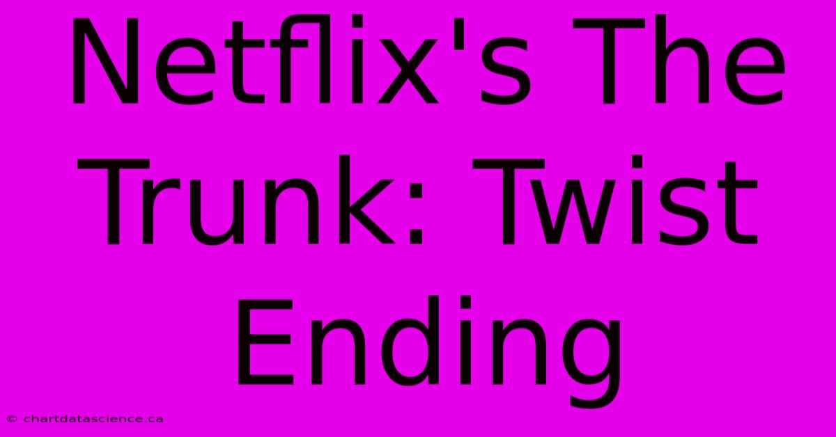 Netflix's The Trunk: Twist Ending